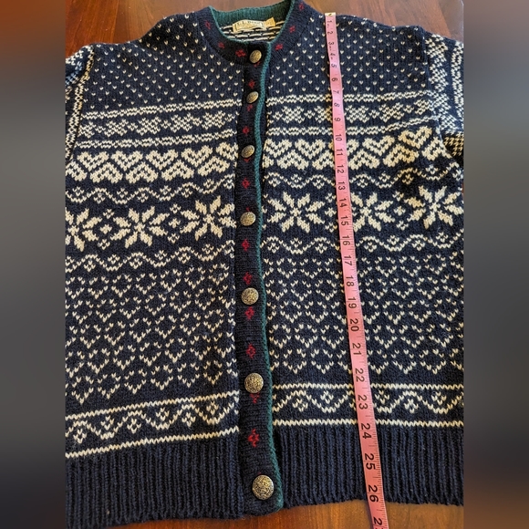 L.L. Bean vintage wool blend cardigan, size Large - Picture 6 of 9